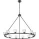 Cadence 12 Light 48 inch Black Chandelier Ceiling Light