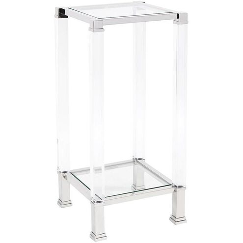 Clare 35.5 X 15 inch Silver Pedestal Table
