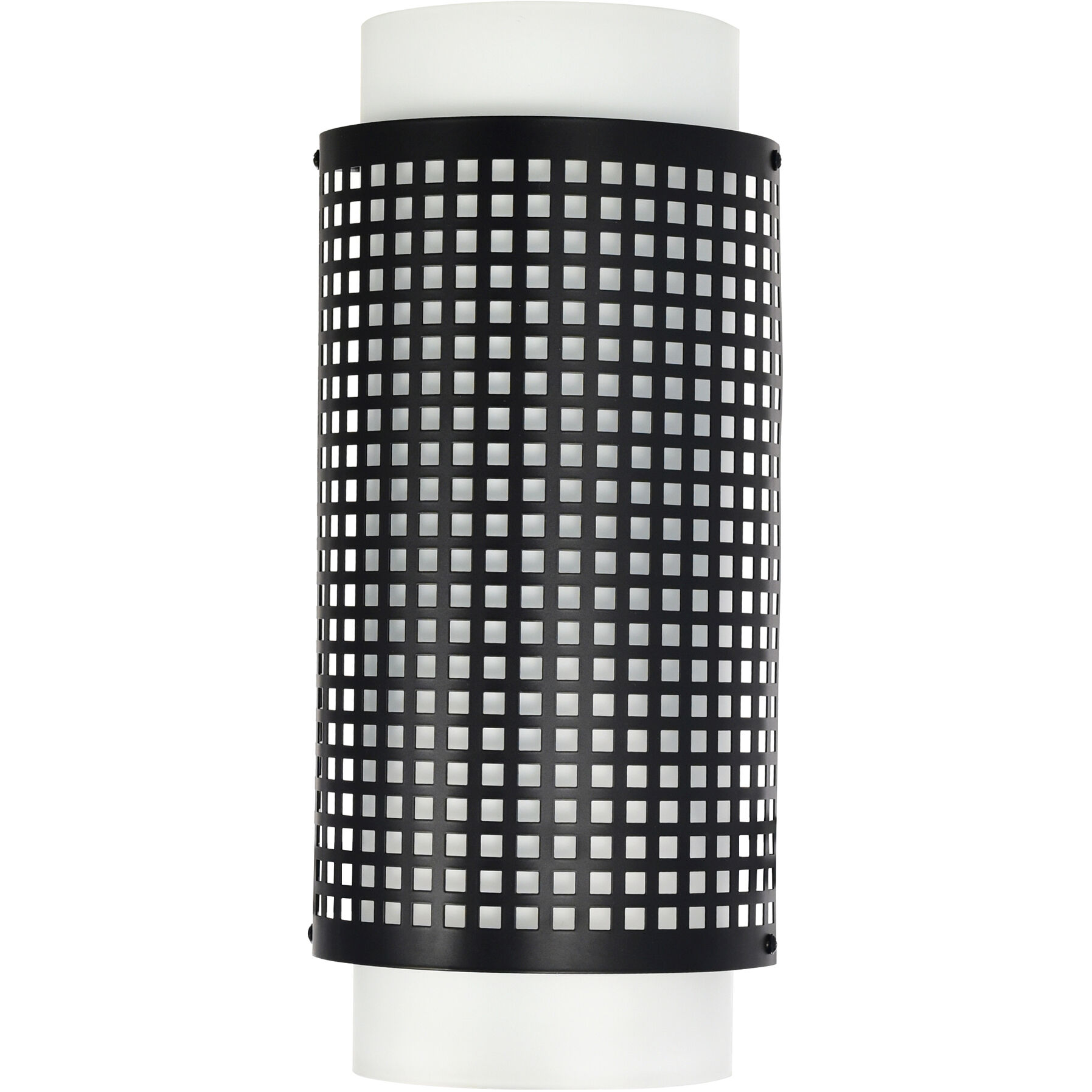 Checkered 2 Light 6 inch Black Wall Light