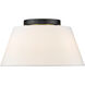 Penn 3 Light 16 inch Matte Black Flush Mount Ceiling Light