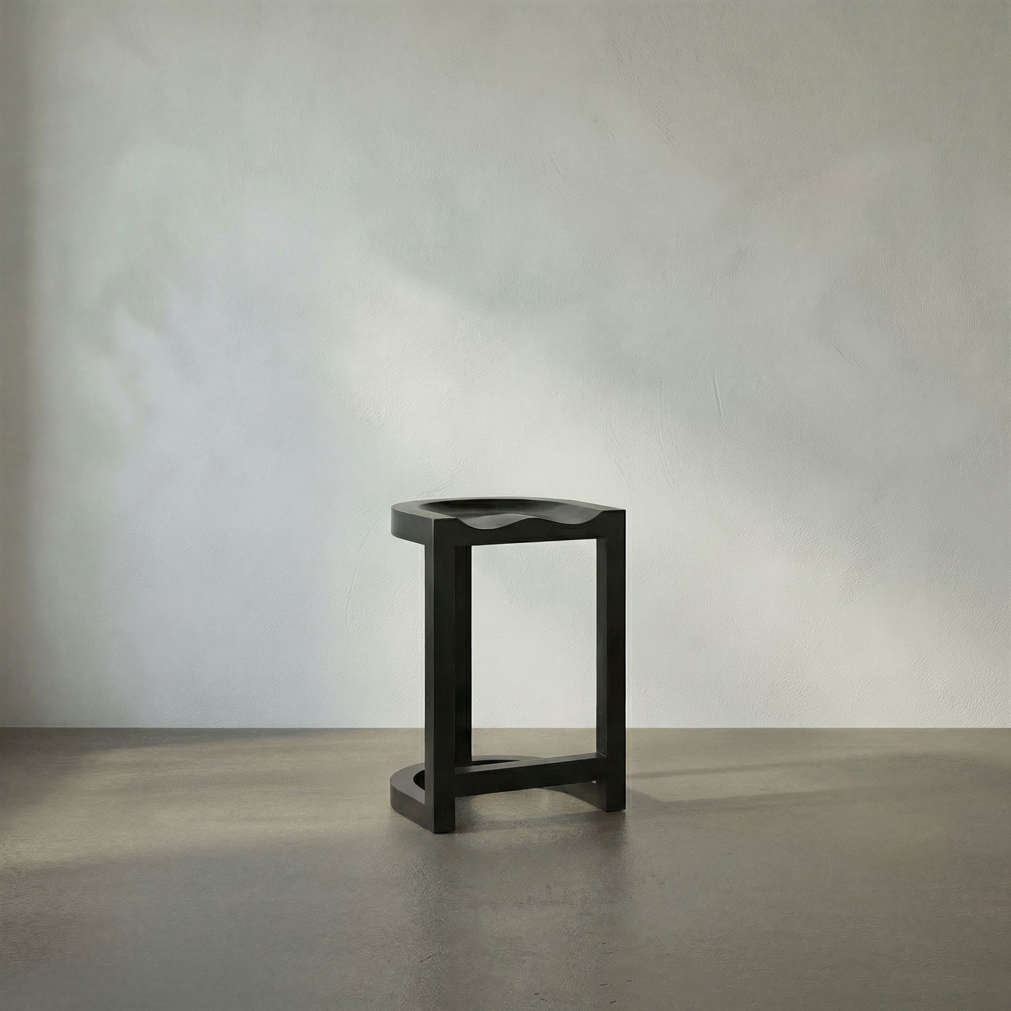 Saddle 26 inch Hand Rubbed Black Counter Stool