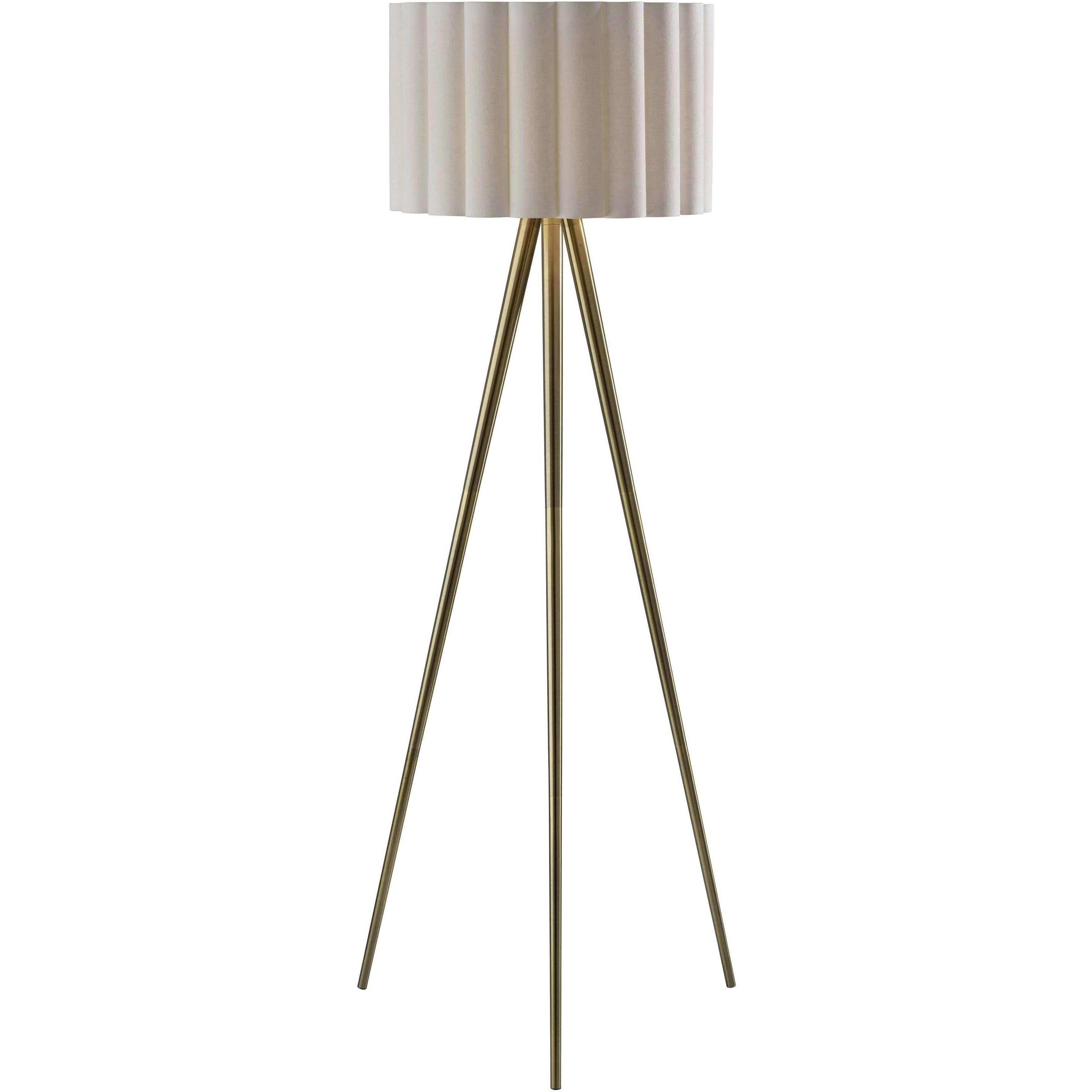 Caldwell 61 inch 100.00 watt Antique Brass Floor Lamp Portable Light