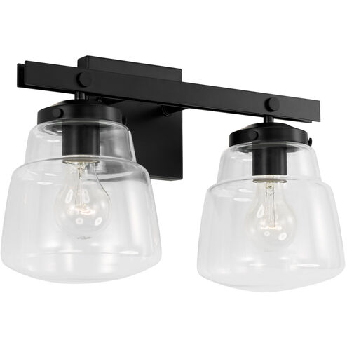 Dillon 2 Light 16 inch Matte Black Vanity Light Wall Light