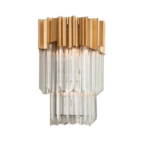 Charisma 2 Light 9.75 inch Gold Leaf Wall Sconce Wall Light in 14.25