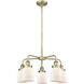 Bell 5 Light 23 inch Antique Brass Chandelier Ceiling Light