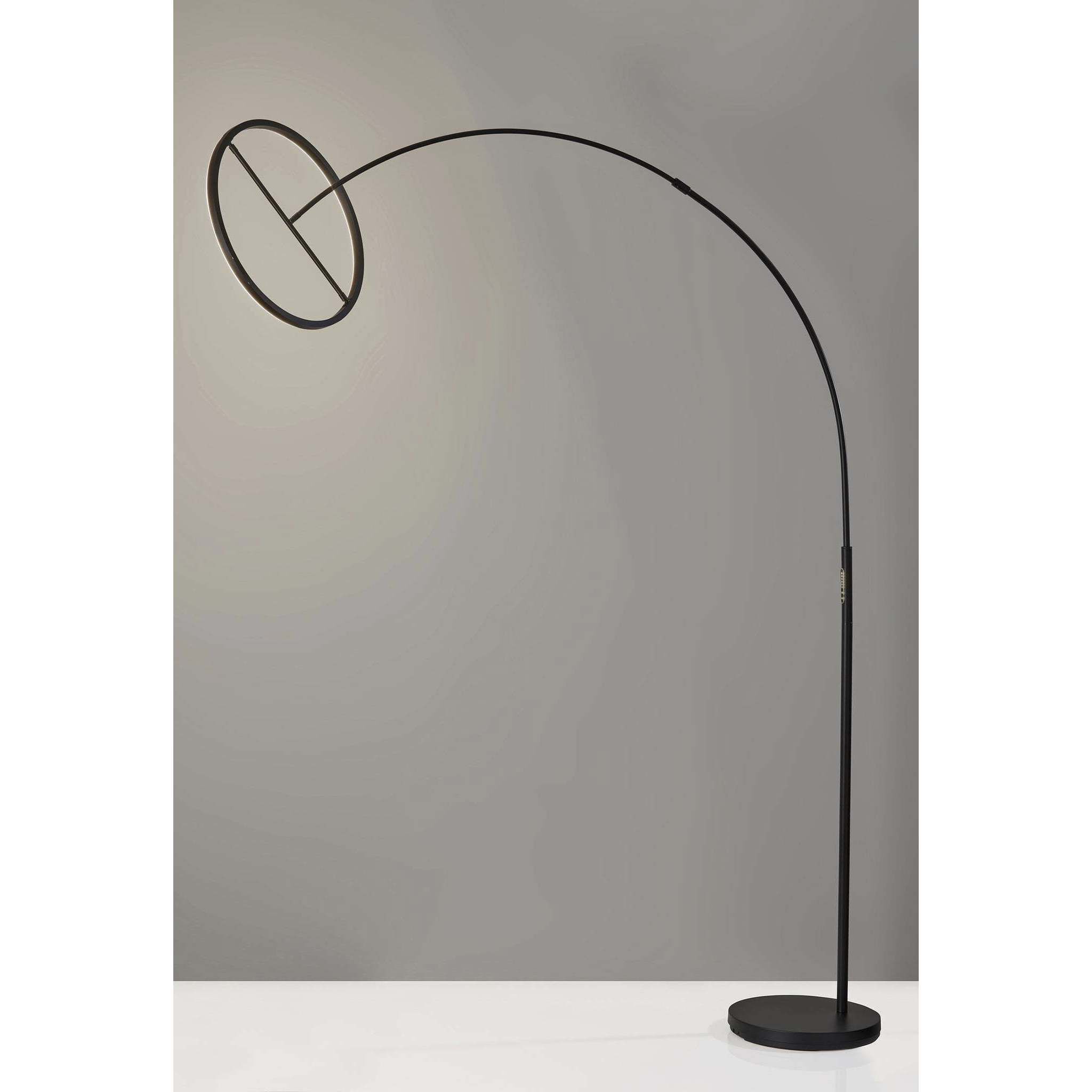 Falcon 81.5 inch 28.00 watt Black Arc Floor Lamp Portable Light, with Smart Switch