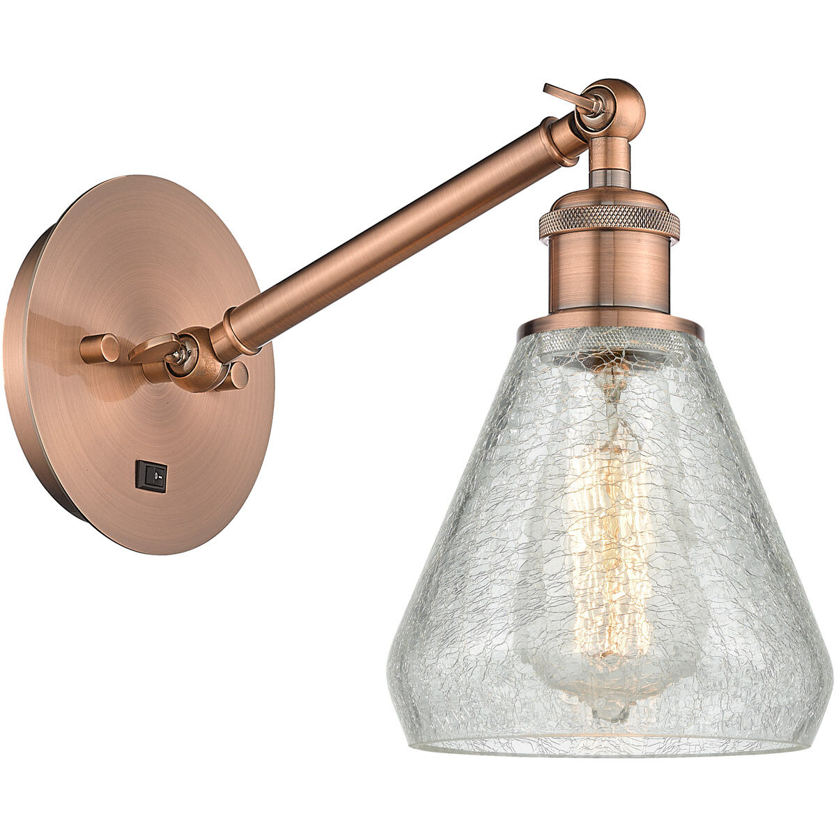 Ballston Conesus 1 Light 6 inch Antique Copper Sconce Wall Light