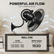 Atlas Laura 19.5 inch Matte Black Oscillating Wall Fan