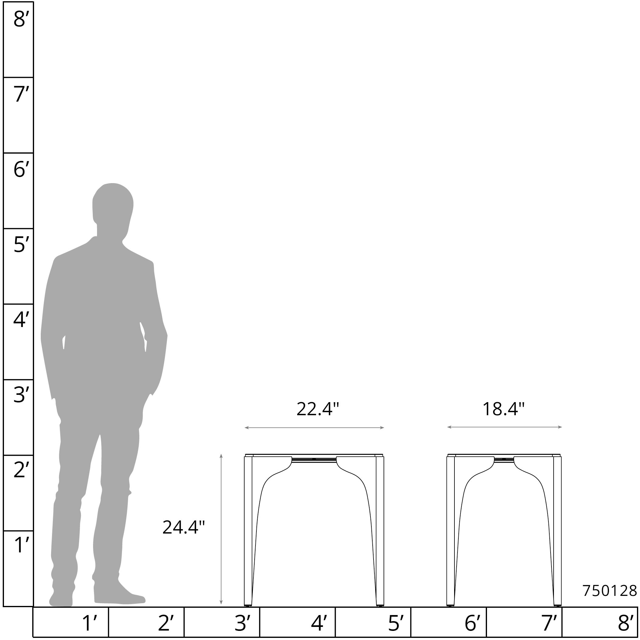 Cove 24.4 X 22.4 inch Bronze Side Table, Marble Top