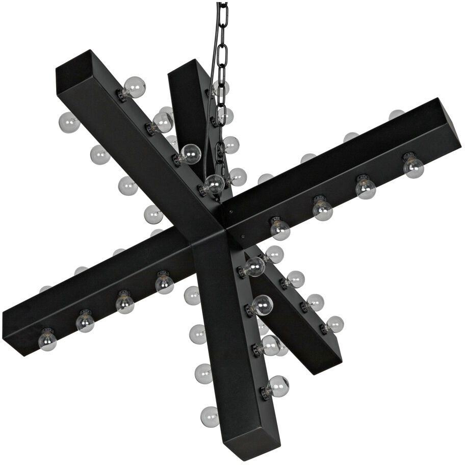 Cruzar 48 Light 52.5 inch Matte Black Chandelier Ceiling Light