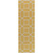 Lagoon 36 X 24 inch Wheat, White Rug