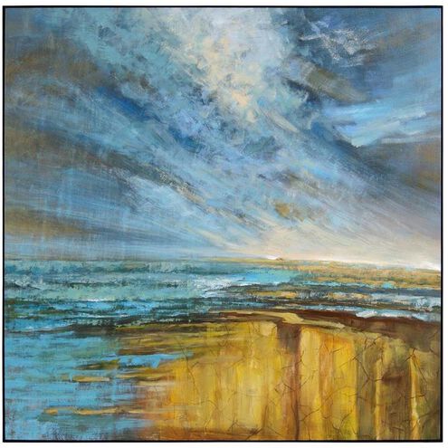 Teng Fei's Golden Shore 58.75 X 58.75 inch Oils And Original Art, Landscape