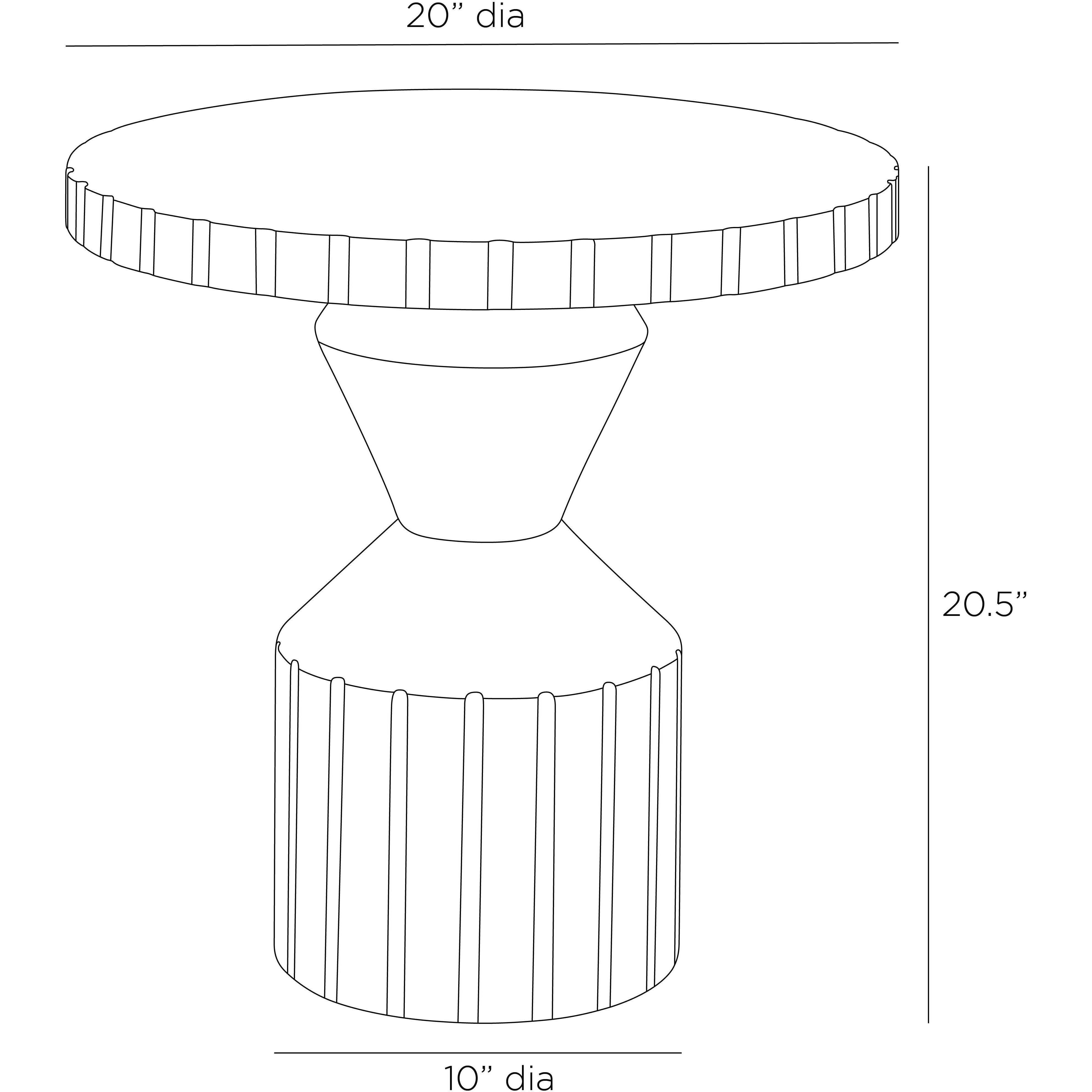 Calypso 20 inch Ebony End Table