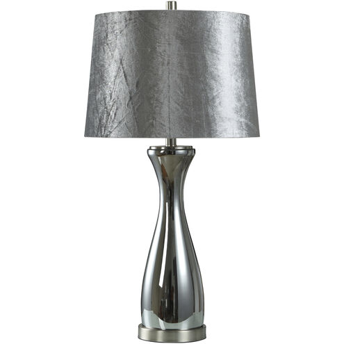 Subdued Silver 31 inch 150.00 watt Chrome Table Lamp Portable Light