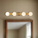 Briar 4 Light 34 inch Brushed Gold Bath Vanity Light Wall Light