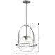 Coralyn 1 Light 13.25 inch Brushed Nickel Pendant Ceiling Light