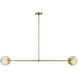 Kelly Wearstler Melange LED 63 inch Antique-Burnished Brass Linear Pendant Ceiling Light