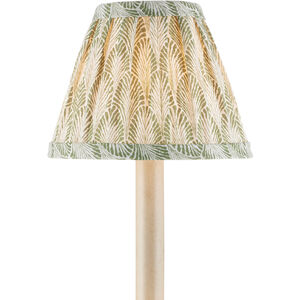 Plume Green/Ivory Tapered Chandelier Shade