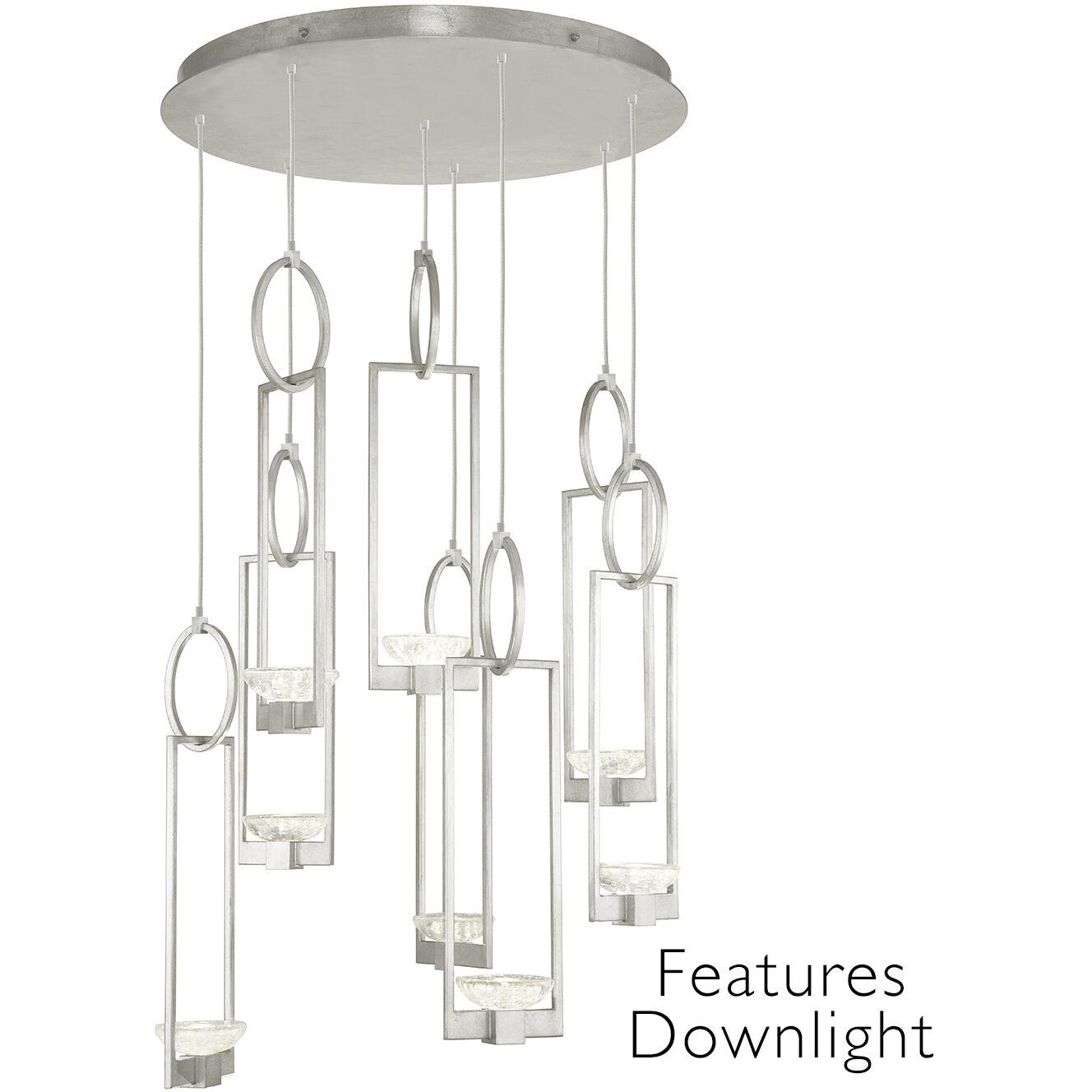 Delphi LED 33.5 inch Silver Pendant Ceiling Light
