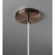 Radiance Collection 1 Light 12 inch Dark Bronze and Concrete and White Pendant Ceiling Light