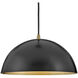 Lou LED 14 inch Black Pendant Ceiling Light