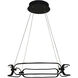 Luka LED 24 inch Black Dining Chandelier Ceiling Light