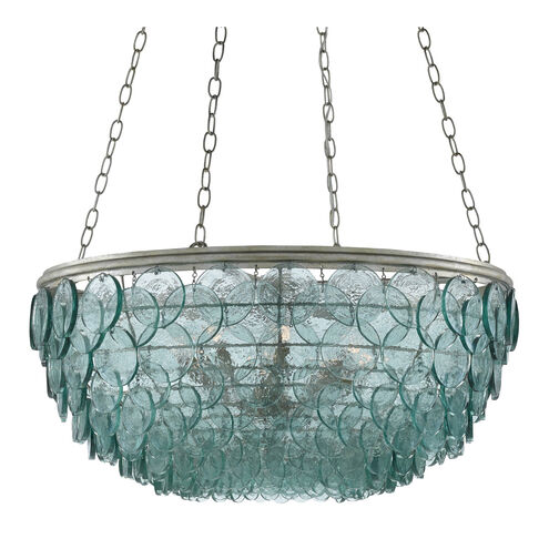 Quoram 8 Light 33 inch Silver Leaf Chandelier Ceiling Light, Small