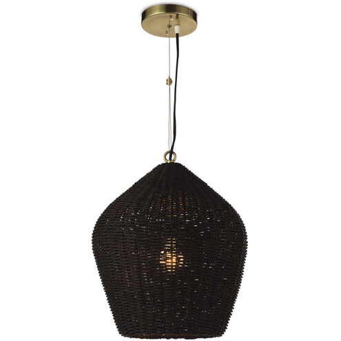 Georgian 1 Light 14.5 inch Black Pendant Ceiling Light