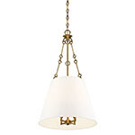 Austin 4 Light 18 inch Warm Brass Pendant Ceiling Light, Essentials