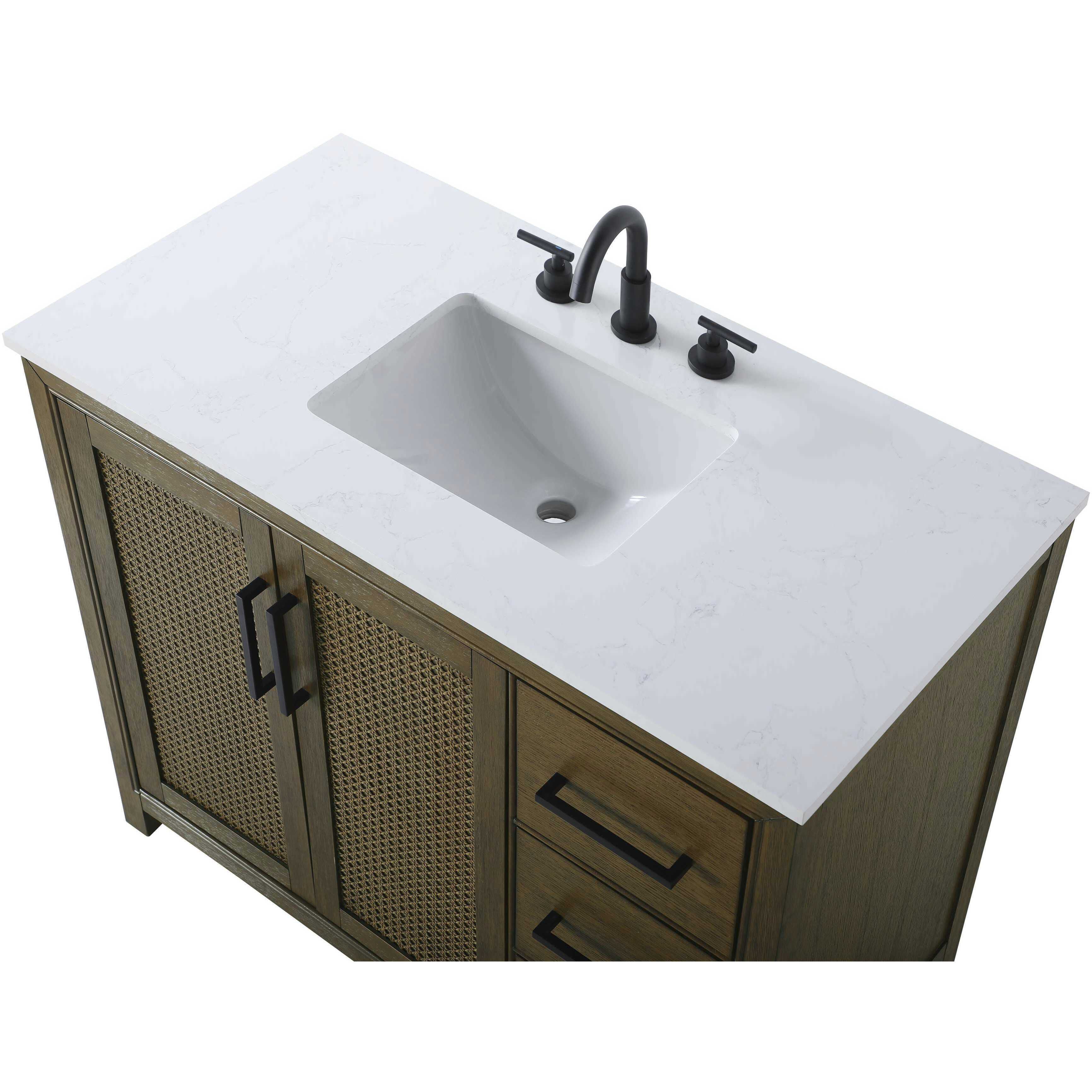 Alina 42 X 34 inch Hazel Oak Bathroom Vanity Cabinet