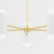 Kira 10 Light 27 inch Aged Brass/Soft White Combo Chandelier Ceiling Light