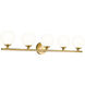 Neoma 5 Light 38.25 inch Modern Gold Vanity Wall Light