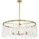 Willow 6 Light 35.25 inch Legacy Brass Pendant Ceiling Light