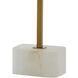 Felix 39.75 inch 100 watt Natural and Antique Brass Table Lamp Portable Light