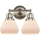 Aditi Fulton 2 Light 14.75 inch Brushed Satin Nickel Bath Vanity Light Wall Light, Aditi