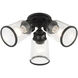 Lawrenceville 3 Light 16 inch Black Flush Mount Ceiling Light