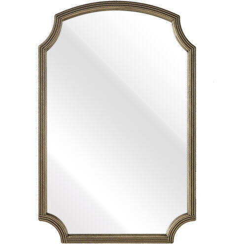 Beader 46.5 X 30.25 inch Gold with Clear Wall Mirror