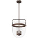 Karloff 3 Light 13.75 inch Textured Rust Pendant Ceiling Light