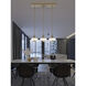 Sydney Linear Pendant Ceiling Light in Light Antique Brass