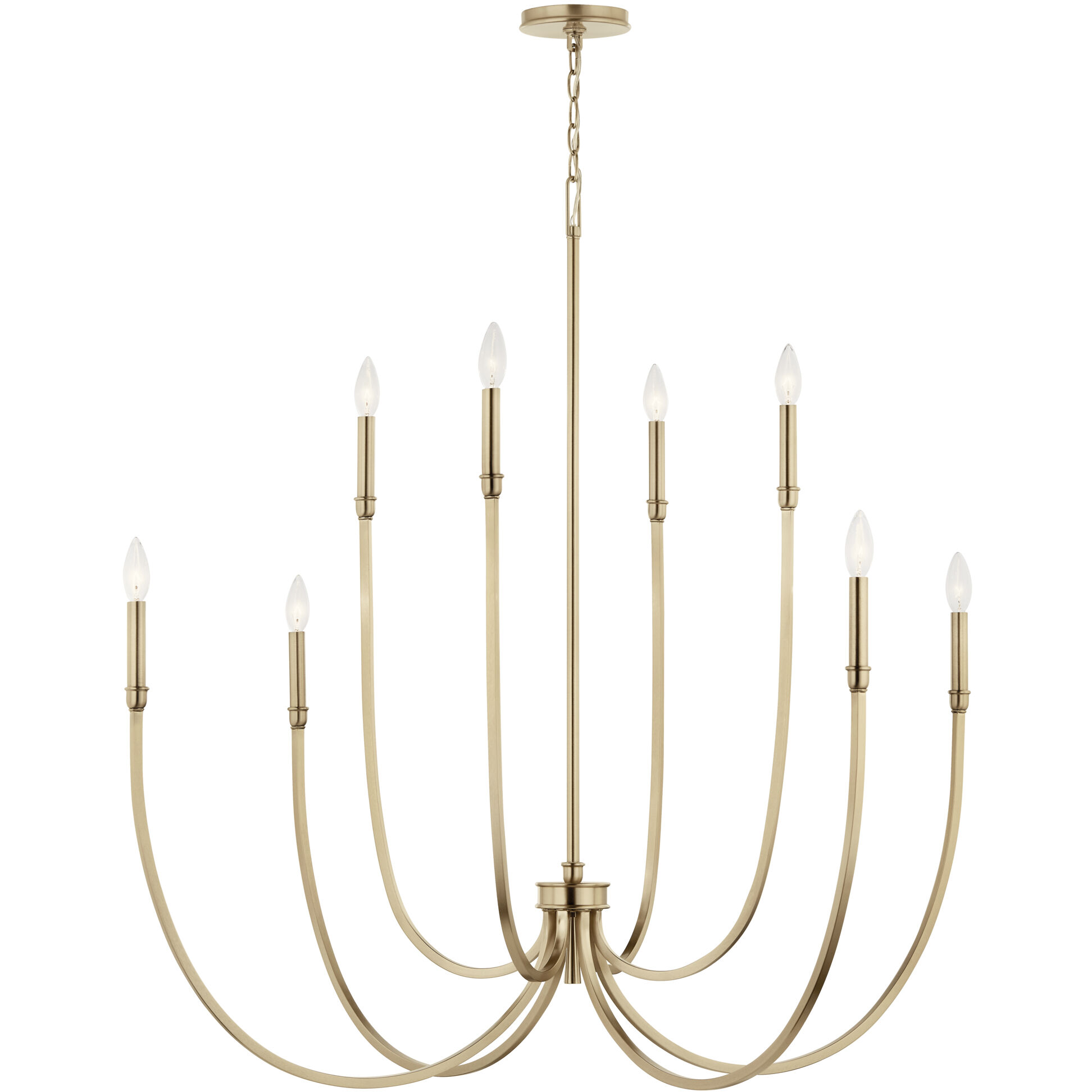Malene 8 Light Champagne Bronze Chandelier Foyer Ceiling Light