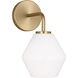 Jett 1 Light 6 inch Satin Brass Wall Bath Fixture Wall Light