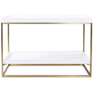 Lyndhurst 50 inch White and Brass Console Table