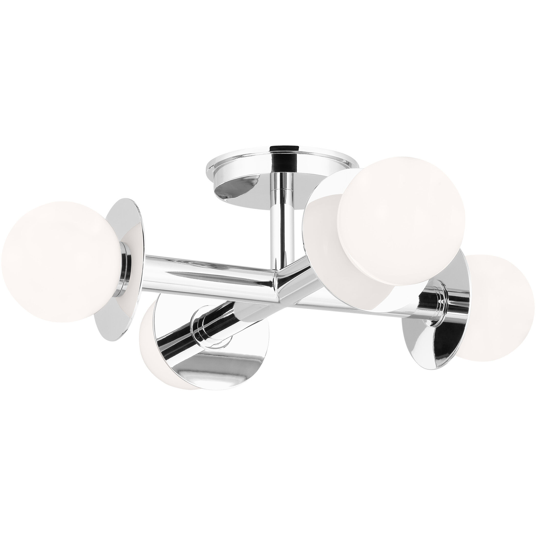 Kelly by Kelly Wearstler Nodes 4 Light 18 inch Polished Nickel Semi-Flush Mount Ceiling Light