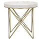Prisma 24.5 X 24 inch Antique Brass Side Table
