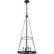 Prescott 4 Light 18 inch Matte Black Pendant Ceiling Light