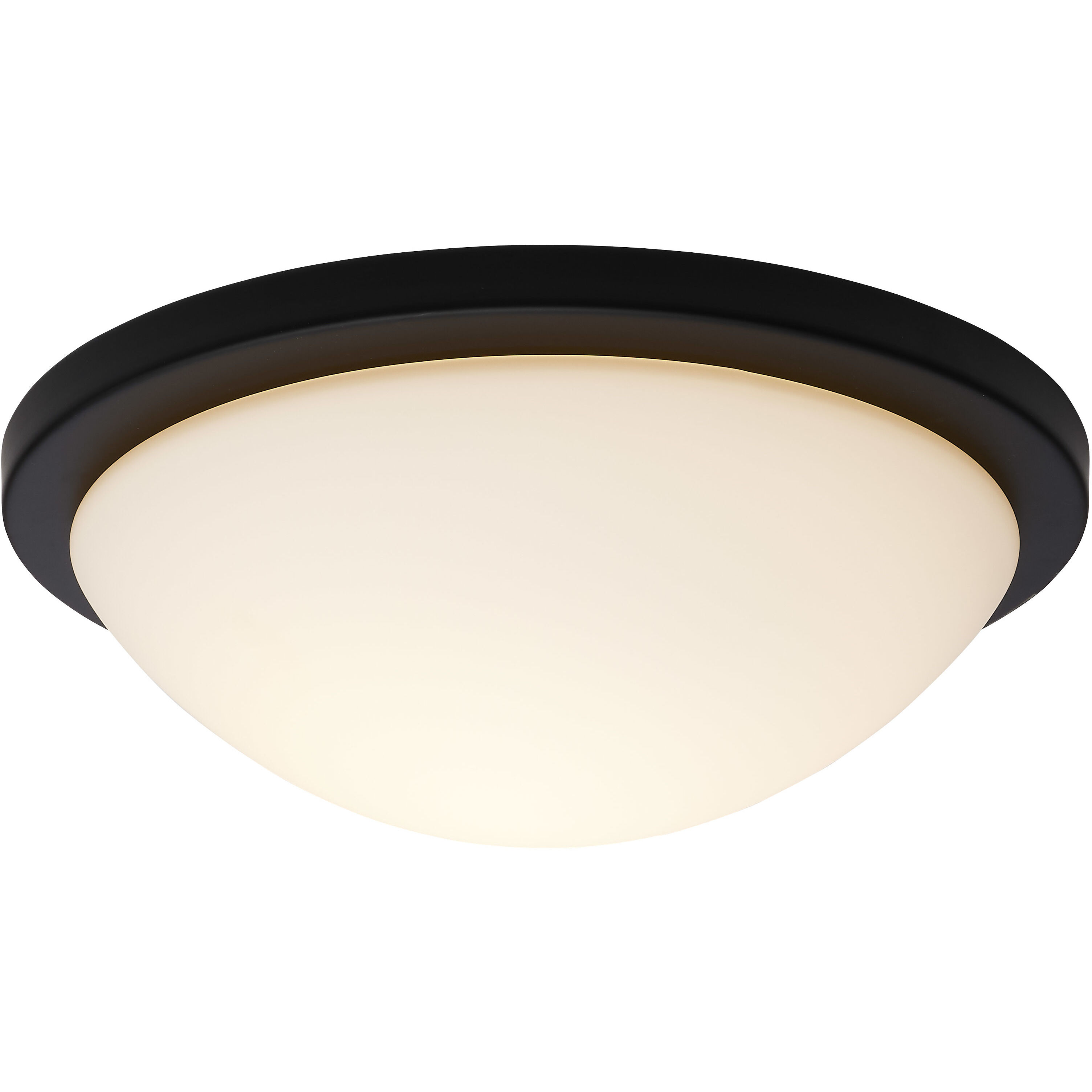 Button LED 13.38 inch Matte Black LED Flush Mount Ceiling Light
