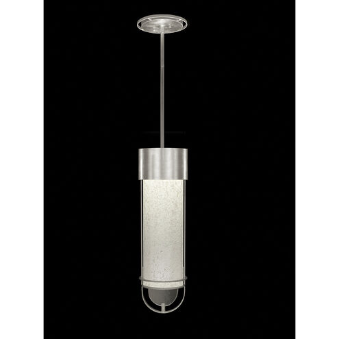 Bond LED 5.5 inch Silver Pendant Ceiling Light in Bahama Sand Studio Glass