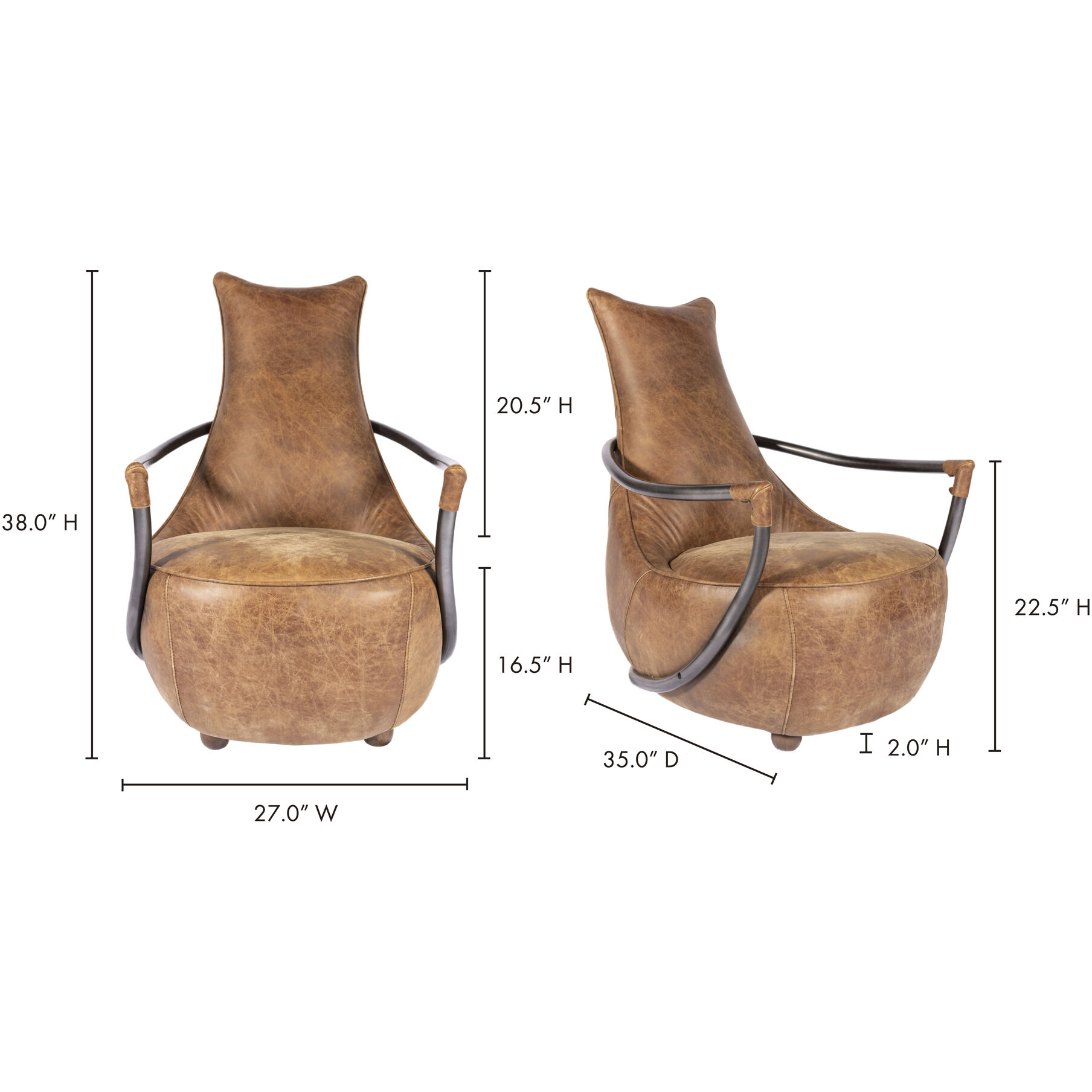 Carlisle Brown Club Chair
