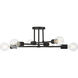Marin 6 Light 20 inch Matte Black Semi Flush Ceiling Light