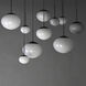 Nimbus LED 20.25 inch Black Multi-Light Pendant Ceiling Light in White Cirrus